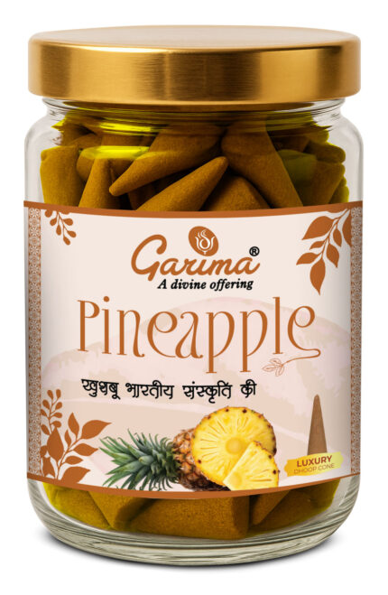 Pineapple Dhoop Cones – Fruity Fragrance for Puja & Home